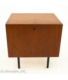 Danish Teak Mid Century Key Holder Nightstand - 1831887