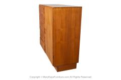 Danish Teak Mid Century Tall Dresser Gentleman s Chest Wardrobe - 3973707