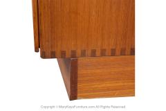 Danish Teak Mid Century Tall Dresser Gentleman s Chest Wardrobe - 3973709