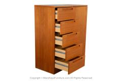 Danish Teak Modern Tall Dresser Gentleman s Chest Wardrobe - 3945244