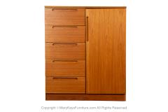 Danish Teak Modern Tall Dresser Gentleman s Chest Wardrobe - 3945253