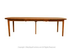 Danish Teak Rounded Corners Extendable Rectangle Dining Table - 3367898