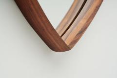 Danish Triangular Wood Mirrors by Th Poss Copenhagen Denmark 1960s - 2188921