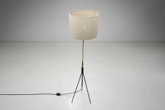 Danish Tripod Floor Lamp in Brass and Lacquered Metal Denmark Mid 20th Century - 4245239