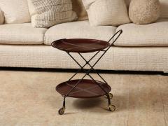Danish Trolley or Barcart with Leather Trays - 3007302