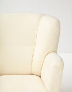 Danish Upholstered Club Chair in Muslin 1940s - 3289483
