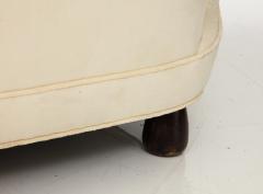 Danish Upholstered Club Chair in Muslin 1940s - 3289493