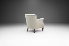 Danish Upholstered Easy Chair with Beech Legs Denmark 1940s - 3848931