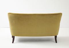 Danish Velvet Mahogany Sofa by Frits Henningsen - 4077772
