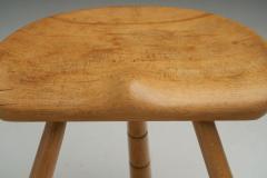 Danish Wooden Tripod Milking Stool Denmark 1940s - 1966855