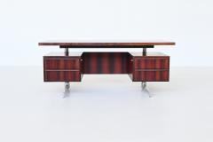 Danish floating writing desk in rosewood and chrome Denmark 1960 - 4164947