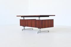 Danish floating writing desk in rosewood and chrome Denmark 1960 - 4164951