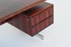 Danish floating writing desk in rosewood and chrome Denmark 1960 - 4164952