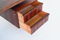 Danish floating writing desk in rosewood and chrome Denmark 1960 - 4164953