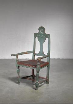 Danish folk art chair from 1782 - 760533