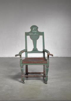 Danish folk art chair from 1782 - 760534