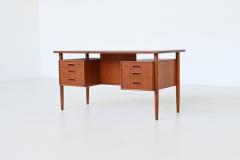 Danish freestanding symmetric desk in teak Denmark 1960 - 4120103