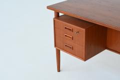 Danish freestanding symmetric desk in teak Denmark 1960 - 4120106