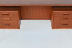 Danish freestanding symmetric desk in teak Denmark 1960 - 4120107