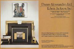 Danny Alessandro Danny Alessandro Fireplace Tool Set in Lucite and Brass 1980s - 3571264