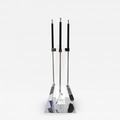 Danny Alessandro Danny Alessandro Fireplace Tool Set in Lucite and Chrome 1980s - 3467437