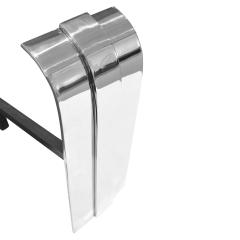Danny Alessandro Danny Alessandro Pair of Beautiful Andirons in Polished Steel 1980s - 1841790