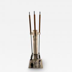 Danny Alessandro Fabulous Set Danny Alessandro Fireplace Tools in Lucite and Chrome Mid Century - 3402140