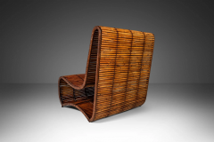 Danny Ho Fong Mid Century Modern Wave Slipper Lounge Chair in Bamboo by Danny Ho Fong - 2768296