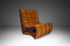 Danny Ho Fong Mid Century Modern Wave Slipper Lounge Chair in Bamboo by Danny Ho Fong - 2768392