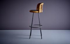 Danny Ho Fong Wrought iron and wicker bar or counter stool chair designed by Danny Ho Fong - 3281907