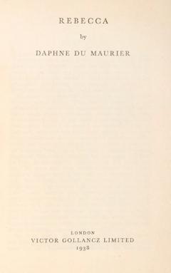 Daphne Du Maurier Rebecca by Daphne Du Maurier - 3931874