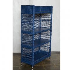 Dark Blue Wicker Shelves - 2519805