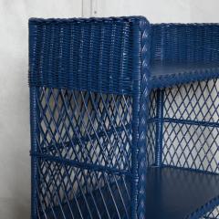 Dark Blue Wicker Shelves - 2519809