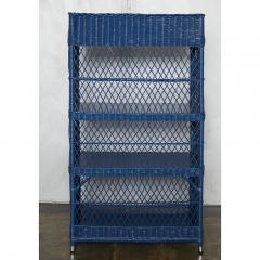 Dark Blue Wicker Shelves - 2519810