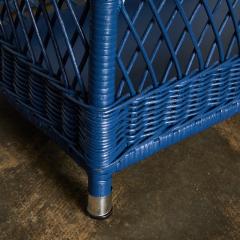 Dark Blue Wicker Shelves - 2519811