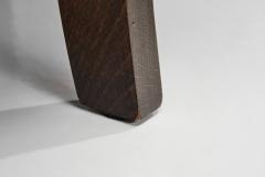 Dark Brown Upholstered Armchair with Stained Beech Legs Denmark ca 1940s - 4683044