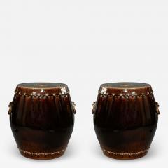 Dark Glazed Ceramic Stools - 3733738