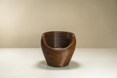 Dark Rattan Chair In The Style Of Vivai del Sud Italy 1970s - 3139044