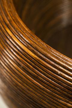 Dark Rattan Chair In The Style Of Vivai del Sud Italy 1970s - 3139049