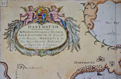 Dartmouth England A Hand Colored 17th Century Sea Chart by Captain Collins - 2684655