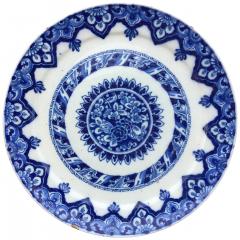Dated 1713 Dutch Delftware Plates with Birds and Flowers - 4576131