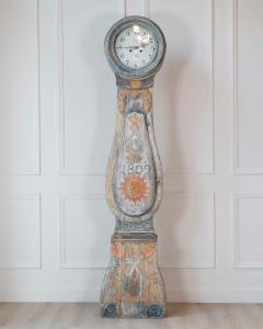 Dated 1809 Swedish Longcase Clock with Original Folk Art Decoration - 4564492