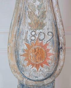 Dated 1809 Swedish Longcase Clock with Original Folk Art Decoration - 4564506