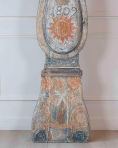 Dated 1809 Swedish Longcase Clock with Original Folk Art Decoration - 4564540