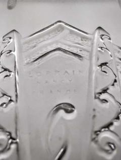 Daum Lorrain Pair of French Art Deco Wall Sconces by Lorrain Nancy - 3942155