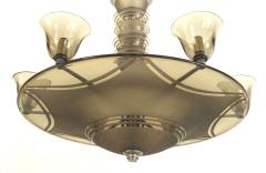 Daum Nancy French Art Deco Smoked Glass Chandelier - 4630545
