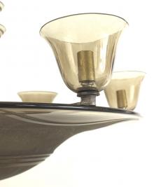Daum Nancy French Art Deco Smoked Glass Chandelier - 4630547
