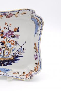 Davenport Crane Pattern Rectangular Dessert Dish England circa 1830 - 2597955