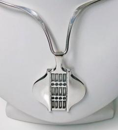 David Andersen Rare Design David Andersen Modernist Sterling Silver Necklace Norway circa 1970 - 1056537