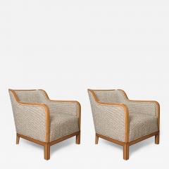 David Blomberg DAVID BLOMBERG DESIGNED SWEDISH ART DECO PAIR OF ELM LOUNGE CHAIRS - 3285343